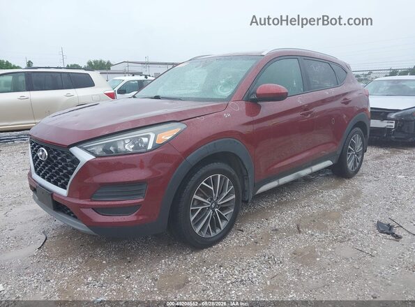 KM8J3CAL9KU958308 2019 HYUNDAI TUCSON Темно-бордовый Передняя левая четверть