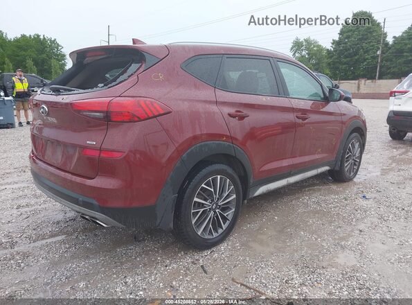 KM8J3CAL9KU958308 2019 HYUNDAI TUCSON Темно-бордовый Задняя правая четверть
