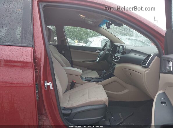KM8J3CAL9KU958308 2019 HYUNDAI TUCSON Темно-бордовый Вид салона спереди