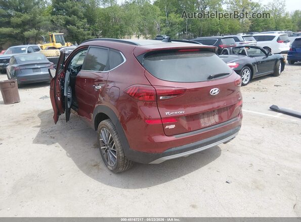 KM8J3CALXKU034458 2019 HYUNDAI TUCSON Red უკანა მარცხენა