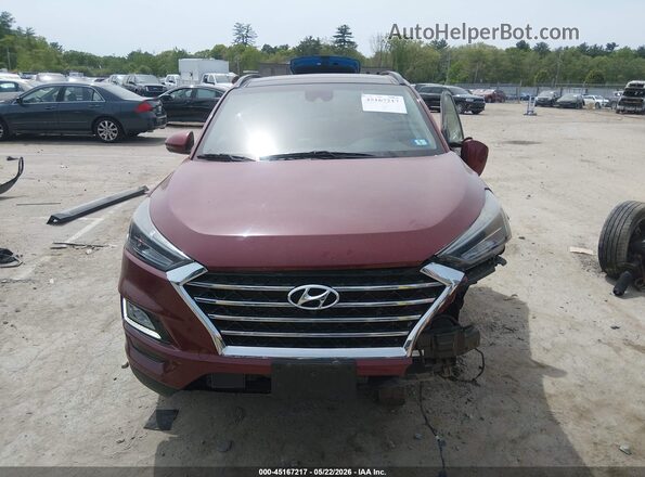KM8J3CALXKU034458 2019 HYUNDAI TUCSON Red უკანა სალონის ხედი