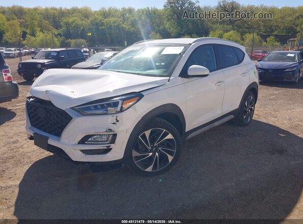 KM8J3CALXKU037683 2019 HYUNDAI TUCSON White Vista tres cuartos delantera izquierda