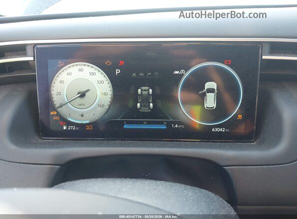 KM8JECAEXNU054662 2022 HYUNDAI TUCSON Black Вид задніх сидінь