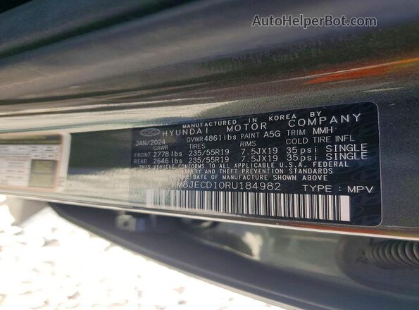 KM8JECD10RU184982 2024 HYUNDAI TUCSON Gray 