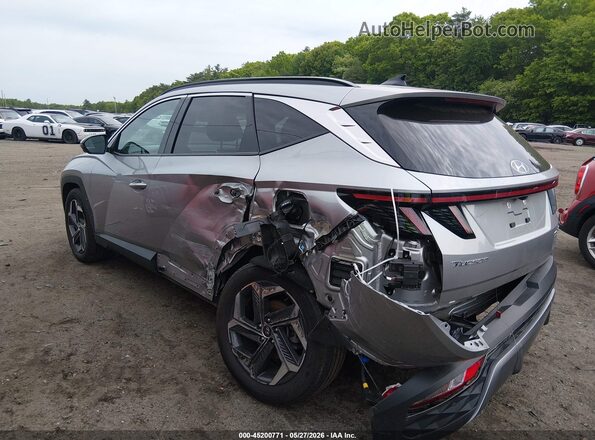 KM8JECD19RU146487 2024 HYUNDAI TUCSON HYBRID Silver Rear left