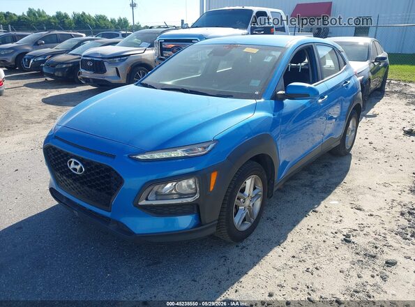 KM8K12AA5KU296147 2019 HYUNDAI KONA Blue Przód lewy