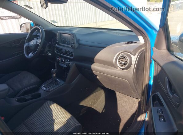KM8K12AA5KU296147 2019 HYUNDAI KONA Blue Widok wnętrza z przodu