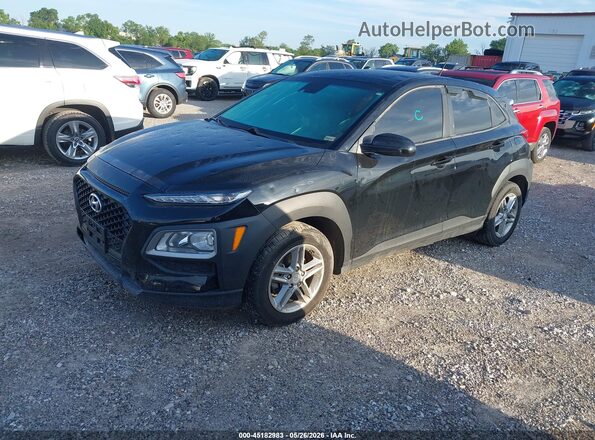 KM8K12AA7LU408965 2020 HYUNDAI KONA Black Առջևի ձախ երեք քառորդ տեսարան