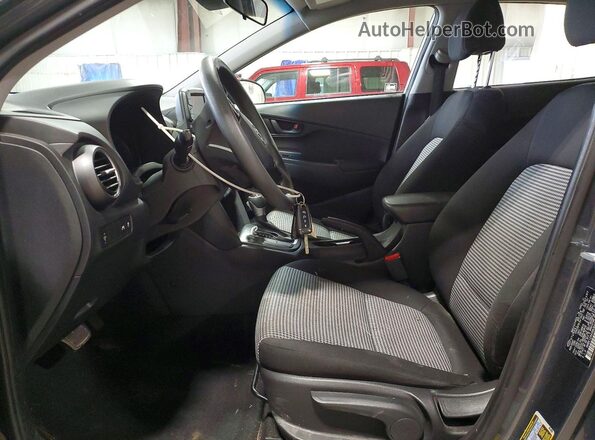 KM8K12AAXMU643183 2021 HYUNDAI KONA Gray წინა სალონის ხედი