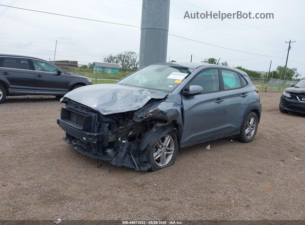 KM8K1CAA2MU644480 2021 HYUNDAI KONA Gray წინა მარცხენა ხედი სამი მეოთხედიდან