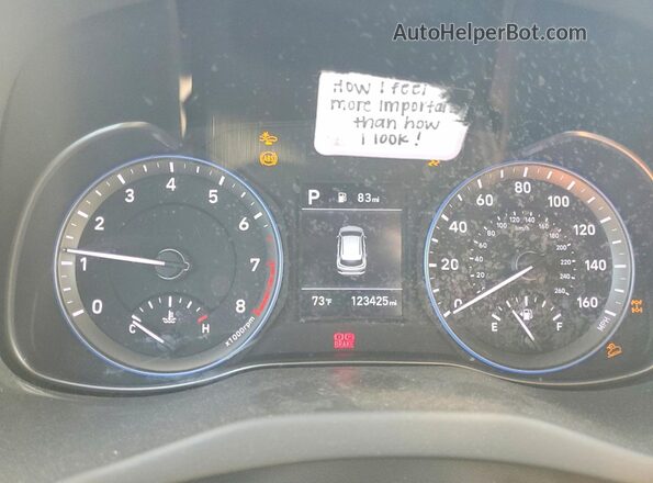 KM8K1CAA3LU483040 2020 HYUNDAI KONA Белый Вид щитка приборов