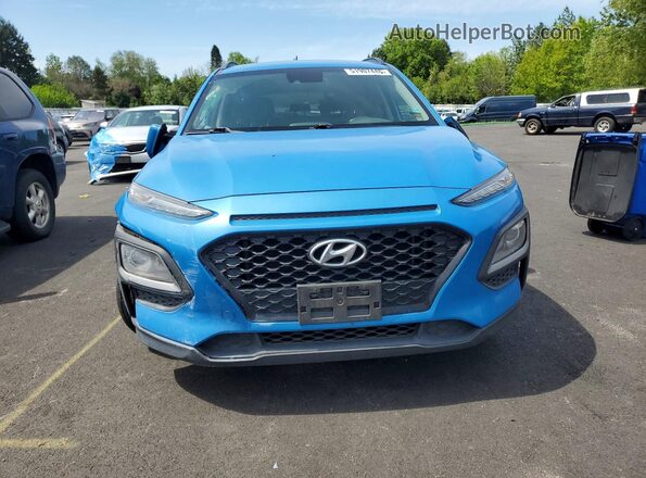 KM8K22AA9LU481283 2020 HYUNDAI KONA Blue Դիմացի տեսք