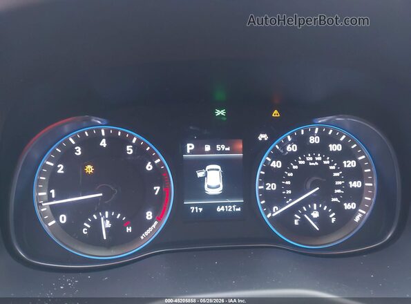 KM8K2CAA3KU360480 2019 HYUNDAI KONA Gray Հետևի նստատեղերի տեսք