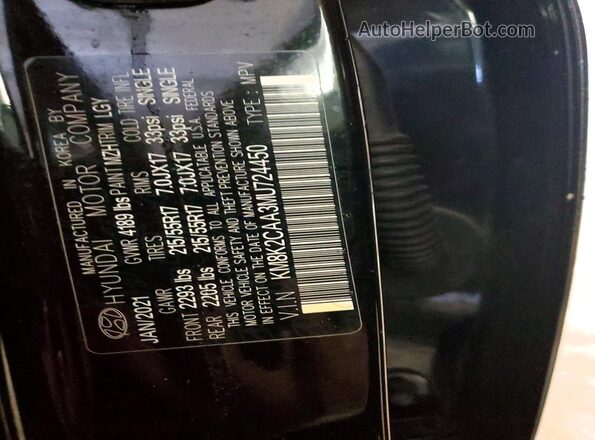 KM8K2CAA3MU724450 2021 HYUNDAI KONA Black 