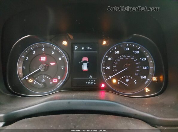 KM8K2CAB2NU754470 2022 HYUNDAI KONA Gray უკანა სავარძლების ხედი