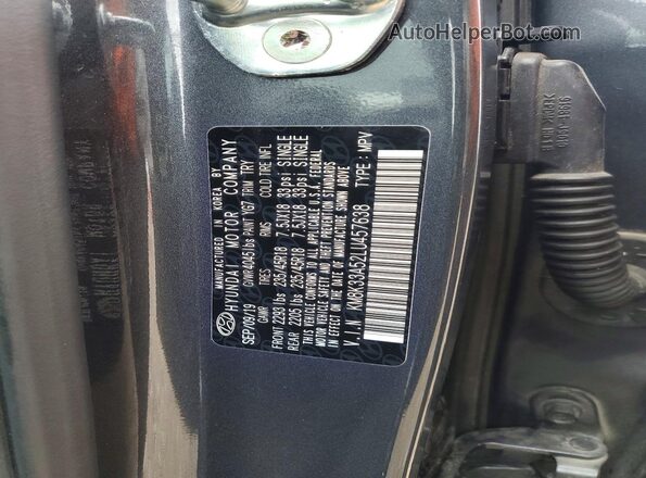 KM8K33A52LU457638 2020 HYUNDAI KONA Gray Engine compartment view