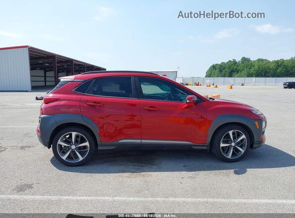 KM8K33A55JU080400 2018 HYUNDAI KONA Красный Вид задней части салона