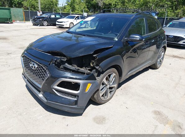 KM8K33A55MU618243 2021 HYUNDAI KONA Black Vista tres cuartos delantera izquierda