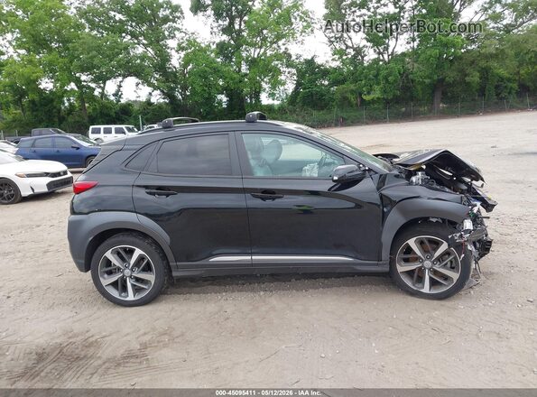 KM8K3CA50MU667334 2021 HYUNDAI KONA Black Widok wnętrza z tyłu