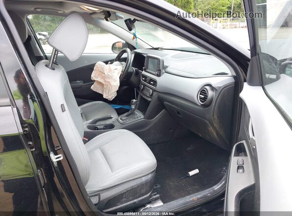 KM8K3CA50MU667334 2021 HYUNDAI KONA Black Widok wnętrza z przodu