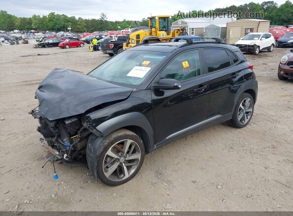 KM8K3CA50MU667334 2021 HYUNDAI KONA Black Przód lewy