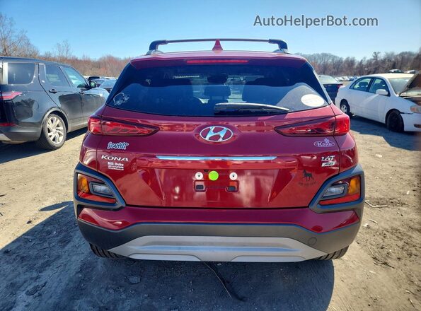 KM8K3CA52LU446736 2020 HYUNDAI KONA Red Вид ззаду