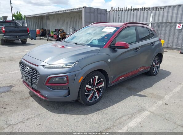 KM8K5CA58KU319675 2019 HYUNDAI KONA Gray Przód lewy