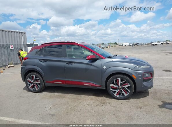 KM8K5CA58KU319675 2019 HYUNDAI KONA Gray Widok wnętrza z tyłu