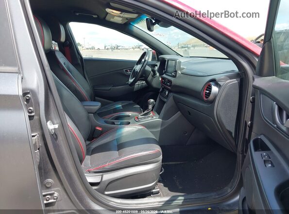 KM8K5CA58KU319675 2019 HYUNDAI KONA Gray Widok wnętrza z przodu