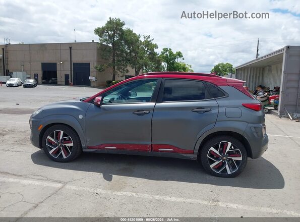 KM8K5CA58KU319675 2019 HYUNDAI KONA Gray Widok wnętrza 360 stopni