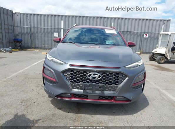 KM8K5CA58KU319675 2019 HYUNDAI KONA Gray Widok zestawu wskaźników