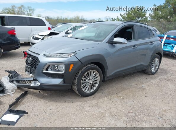 KM8K62AA6KU366756 2019 HYUNDAI KONA Серый Передняя левая четверть
