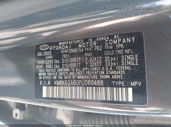 KM8K62AB0PU060488 2023 HYUNDAI KONA Black Вид підкапотного простору