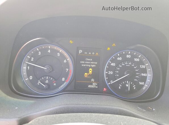 KM8K62ABXPU976207 2023 HYUNDAI KONA White Widok zestawu wskaźników