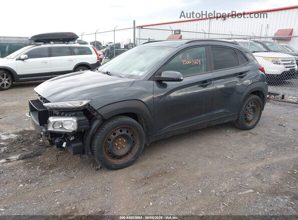 KM8K6CAA8MU652827 2021 HYUNDAI KONA Gray Առջևի ձախ երեք քառորդ տեսարան