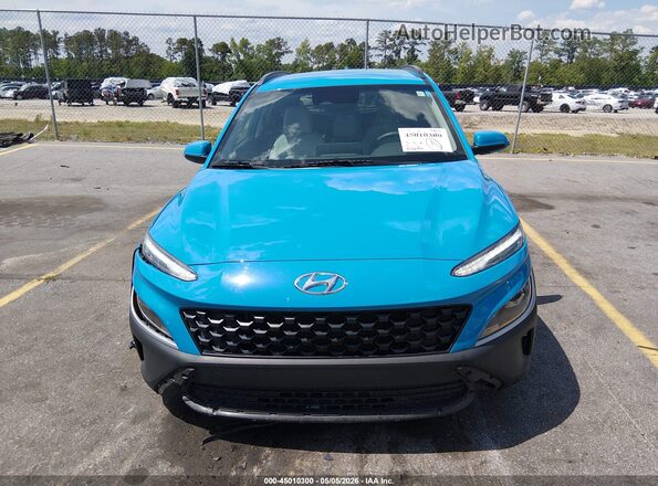KM8K6CAB2NU841354 2022 HYUNDAI KONA Blue Սարքավորումների վահանակի տեսք