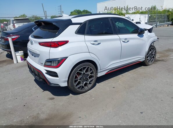KM8KH3AC3NU001702 2022 HYUNDAI KONA N White უკანა მარჯვენა