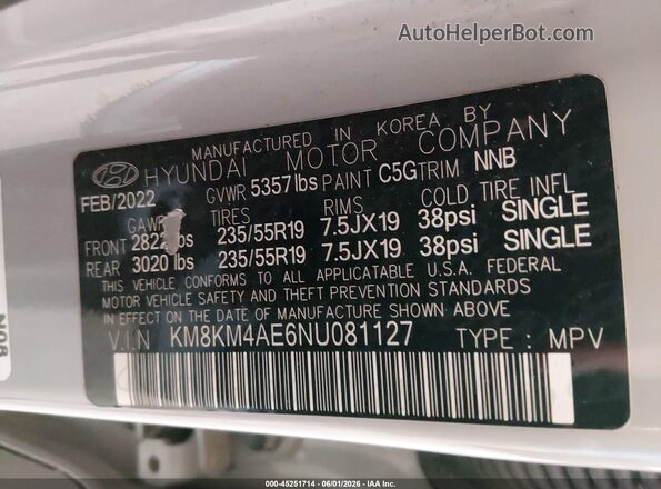 KM8KM4AE6NU081127 2022 HYUNDAI IONIQ 5 Gray 