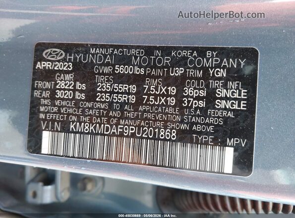 KM8KMDAF9PU201868 2023 HYUNDAI IONIQ 5 Blue Вид підкапотного простору