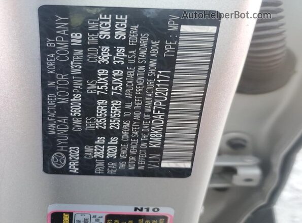 KM8KNDAF7PU201171 2023 HYUNDAI IONIQ Silver 