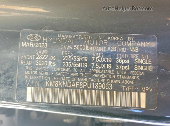 KM8KNDAF8PU189063 2023 HYUNDAI IONIQ Black 