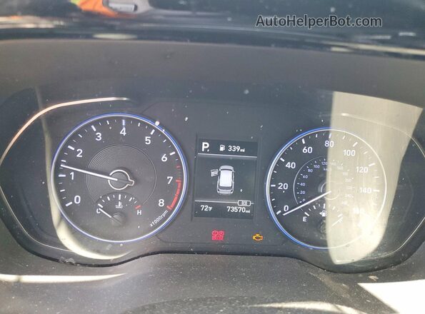 KM8R14HE2MU334357 2021 HYUNDAI PALISADE Gray Vista del cuadro de instrumentos