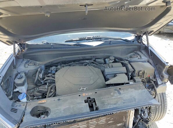 KM8R14HE2MU334357 2021 HYUNDAI PALISADE Gray Vista del compartimento del motor