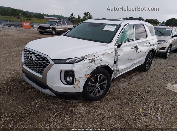 KM8R24HE2LU119928 2020 HYUNDAI PALISADE White Vista tres cuartos delantera izquierda