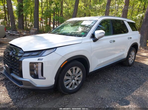 KM8R2DGE2RU674713 2024 HYUNDAI PALISADE White წინა მარცხენა ხედი სამი მეოთხედიდან