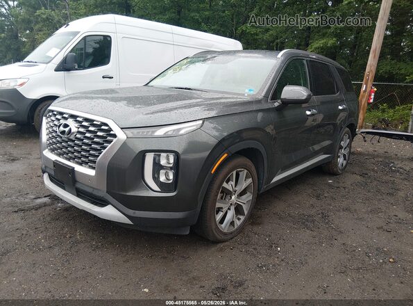 KM8R34HE6LU163055 2020 HYUNDAI PALISADE Gray Vista tres cuartos delantera izquierda