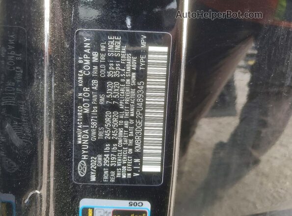 KM8R3DGE2PU489345 2023 HYUNDAI PALISADE Black Սալոնի 360 աստիճան տեսք