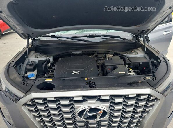 KM8R44HE1MU172907 2021 HYUNDAI PALISADE Gray Engine compartment view