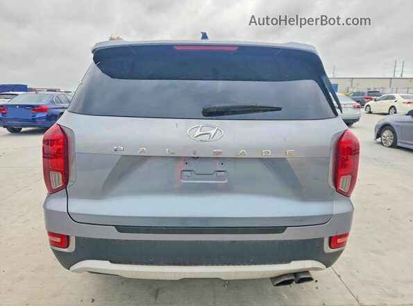 KM8R44HE1MU172907 2021 HYUNDAI PALISADE Gray Rear view