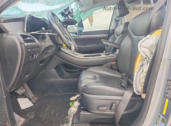 KM8R44HE1MU172907 2021 HYUNDAI PALISADE Gray Front interior view